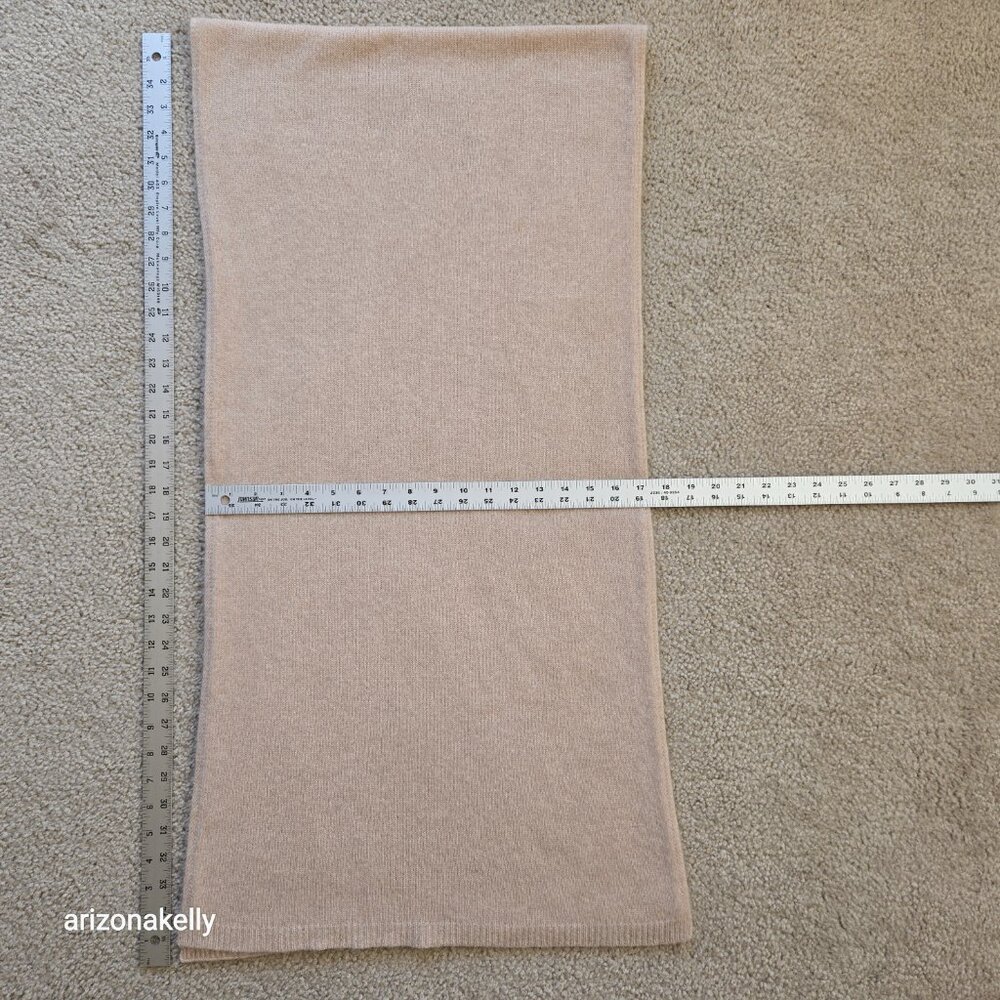 Thicker Cashmere Knit Scarf Tan - Picture 6 of 10